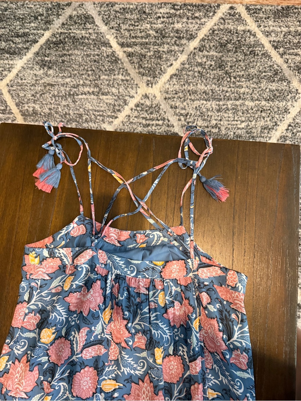 LOFT Floral Maxi Dress in Blue, Pink, and Yellow - Picture 4 of 6
